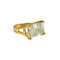 aquamarine tranquility cocktail ring with pretty bridge band <span class='visuallyhidden'>Call, text 323-404-2959 for shopping help.</span>